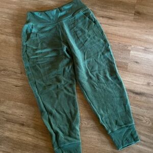 Athleta MP medium petite coaster waffle joggers pants textured green Trillium